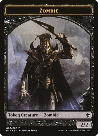 Zombie Token Dragons of Tarkir Magic card