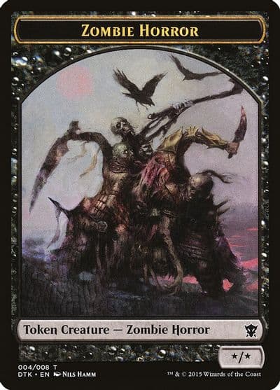 Zombie Horror Token Dragons of Tarkir Magic card