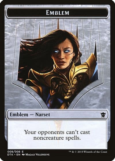 Emblem Narset Transcendent Dragons of Tarkir Magic card