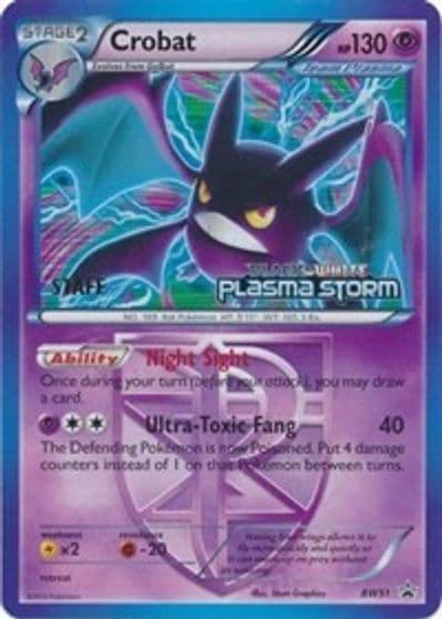 Crobat - BW51 (Team Plasma) (Prerelease) [Staff] Black and White Promos Pokemon card
