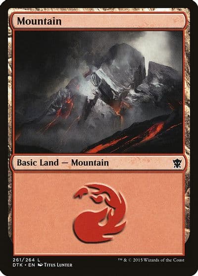Mountain 261 Dragons of Tarkir Magic card