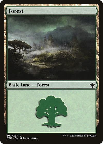 Forest 263 Dragons of Tarkir Magic card