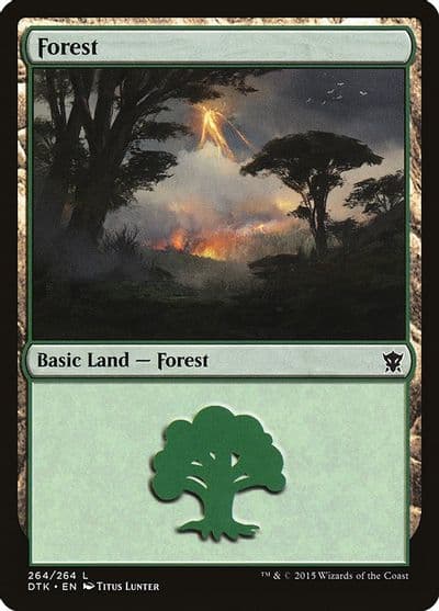 Forest 264 Dragons of Tarkir Magic card