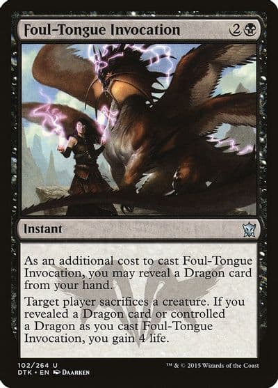 Foul Tongue Invocation Dragons of Tarkir Magic card
