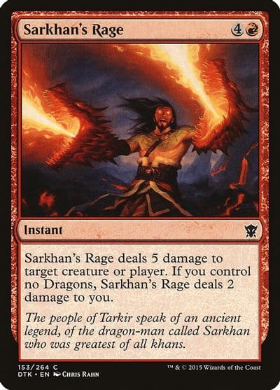 Sarkhans Rage Dragons of Tarkir Magic card
