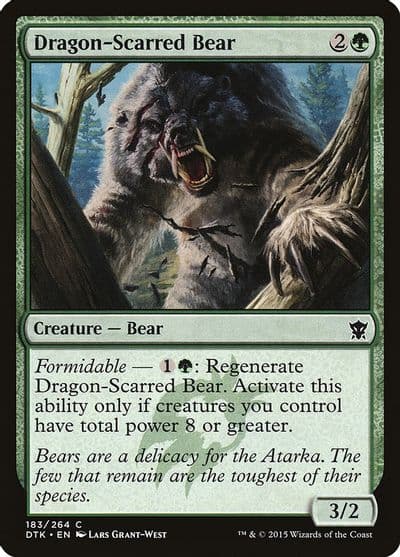 Dragon Scarred Bear Dragons of Tarkir Magic card