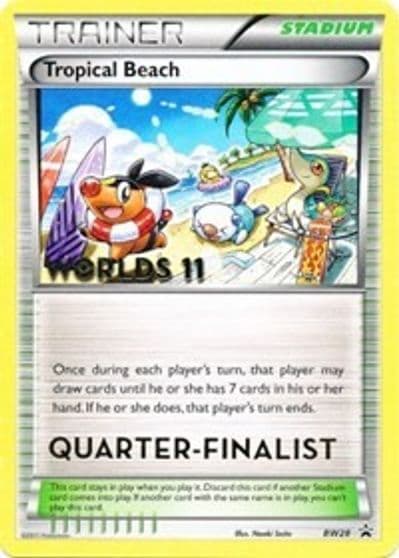 Tropical Beach - BW28 (Worlds 11) [Quarter-Finalist] Black and White Promos Pokemon card