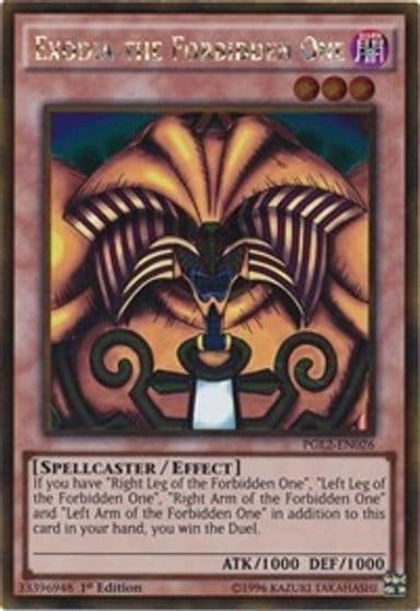 Exodia the Forbidden One Premium Gold: Return of the Bling Yu-Gi-Oh! card