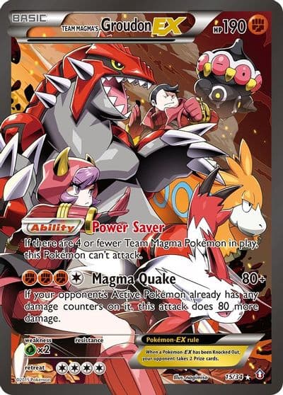 Team Magma's Groudon EX Double Crisis Pokemon card