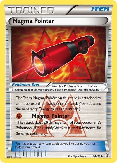 Magma Pointer Double Crisis Pokemon card