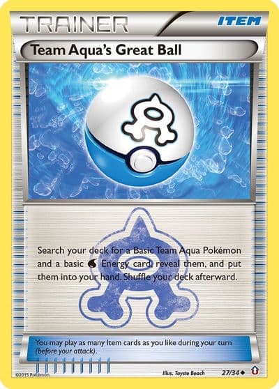 Team Aqua's Great Ball Double Crisis Pokemon card