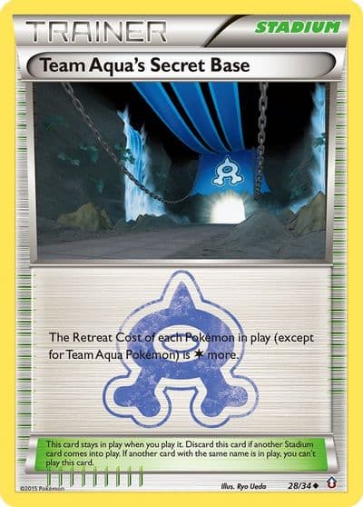 Team Aqua's Secret Base Double Crisis Pokemon card