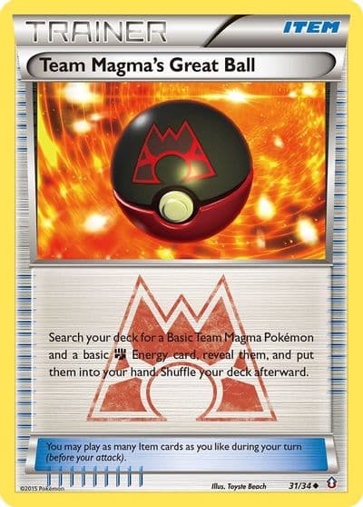 Team Magma's Great Ball Double Crisis Pokemon card