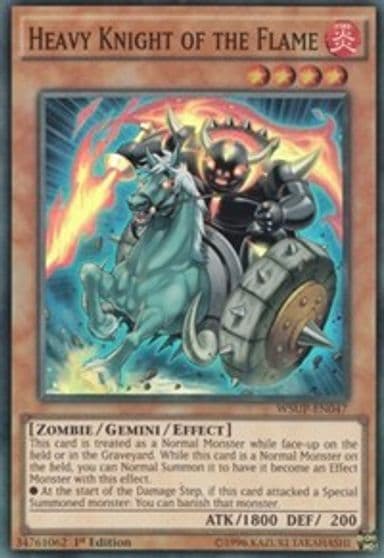 Heavy Knight of the Flame World Superstars Yu-Gi-Oh! card