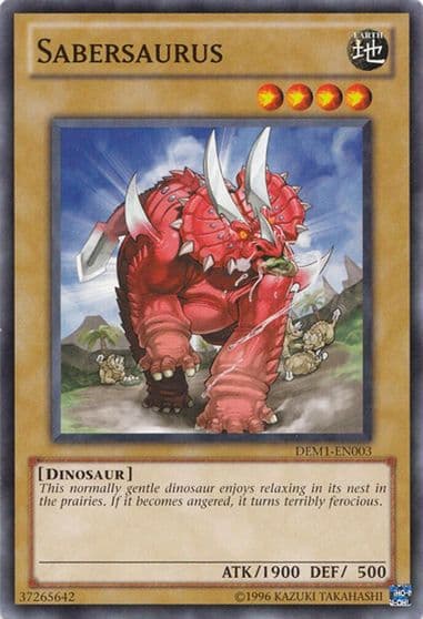Sabersaurus Demo Pack Yu-Gi-Oh! card