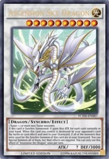 Ascension Sky Dragon Yu-Gi-Oh! Championship Series Prize Cards Yu-Gi-Oh! card