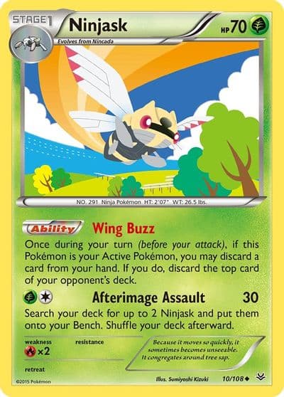 Ninjask XY - Roaring Skies Pokemon card