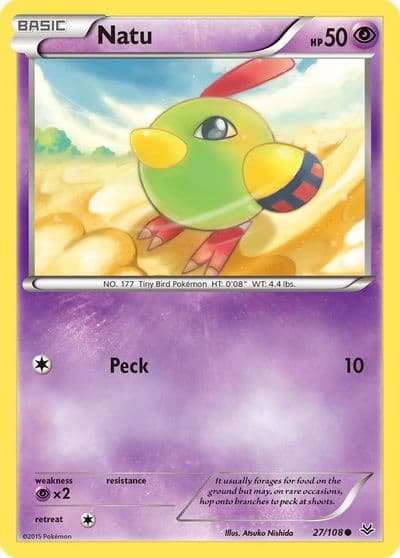 Natu (27) XY - Roaring Skies Pokemon card