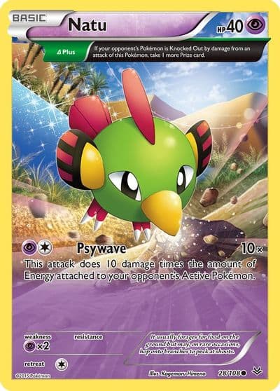 Natu (28 Delta) XY - Roaring Skies Pokemon card