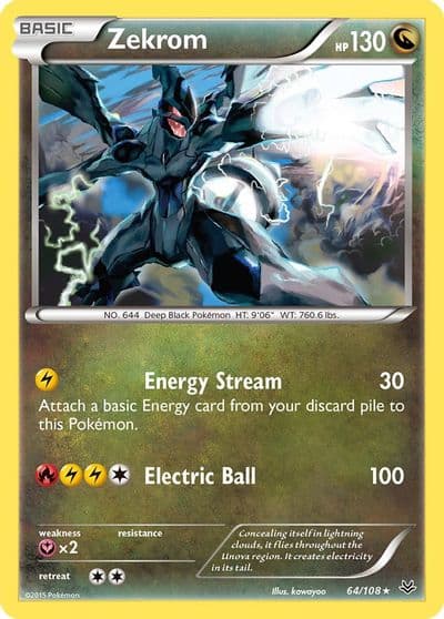 Zekrom XY - Roaring Skies Pokemon card