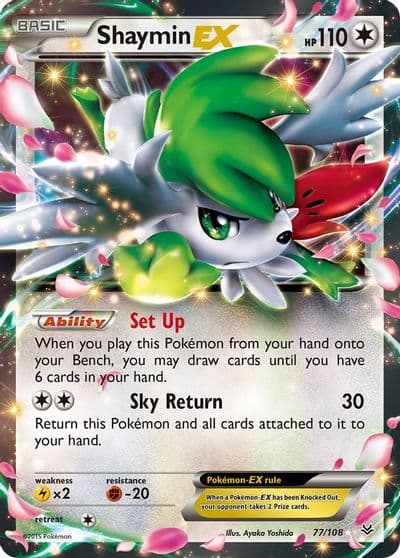 Shaymin EX XY - Roaring Skies Pokemon card