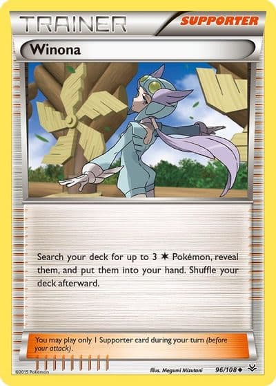 Winona XY - Roaring Skies Pokemon card