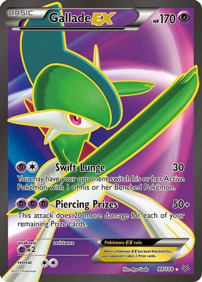 Gallade EX (99 Full Art) XY - Roaring Skies Pokemon card