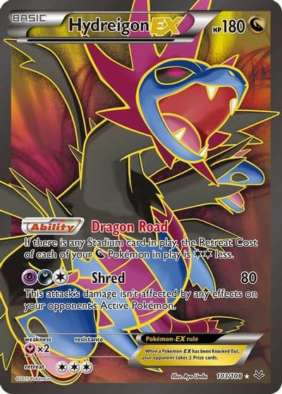 Hydreigon EX (103 Full Art) XY - Roaring Skies Pokemon card