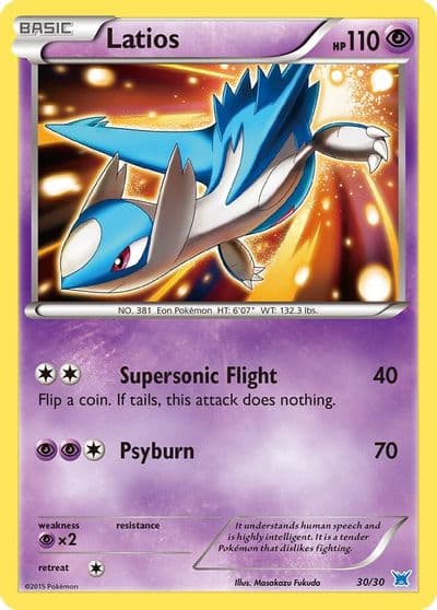 Latios (#30 Holo) XY Trainer Kit: Latias & Latios Pokemon card