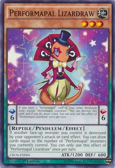 Performapal Lizardraw Crossed Souls Yu-Gi-Oh! card