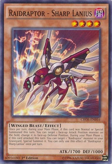 Raidraptor Sharp Lanius Crossed Souls Yu-Gi-Oh! card