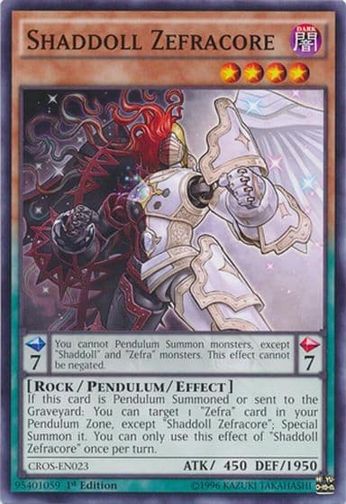 Shaddoll Zefracore Crossed Souls Yu-Gi-Oh! card