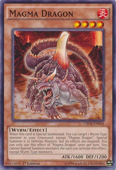 Magma Dragon Crossed Souls Yu-Gi-Oh! card