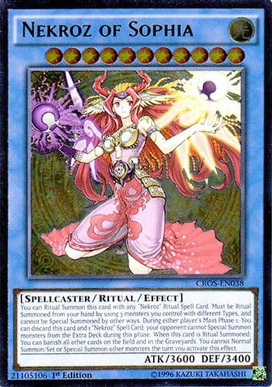Nekroz of Sophia UTR Crossed Souls Yu-Gi-Oh! card