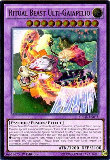 Ritual Beast Ulti Gaiapelio UTR Crossed Souls Yu-Gi-Oh! card