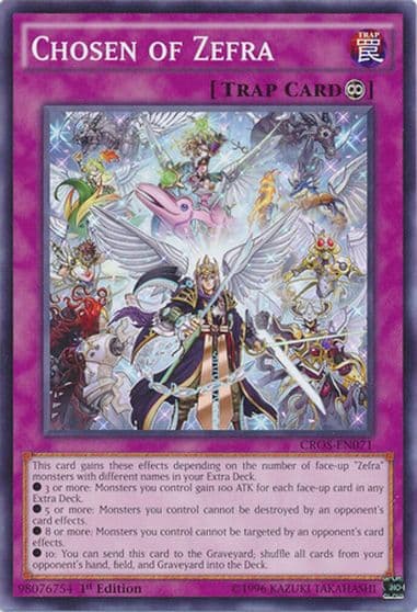 Chosen of Zefra Crossed Souls Yu-Gi-Oh! card