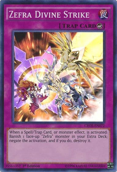 Zefra Divine Strike Crossed Souls Yu-Gi-Oh! card