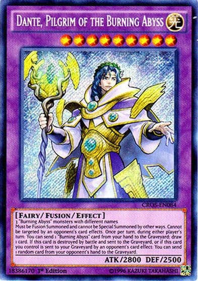 Dante Pilgrim of the Burning Abyss Crossed Souls Yu-Gi-Oh! card