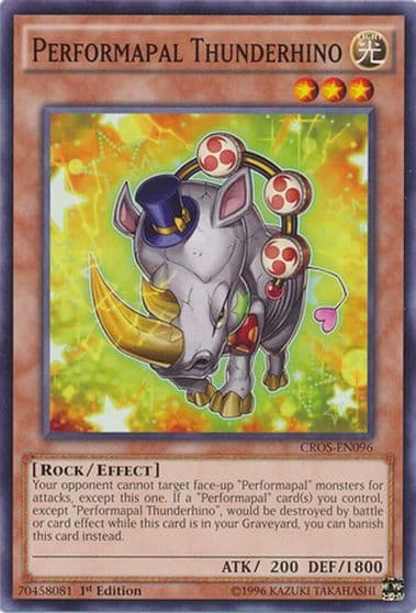 Performapal Thunderhino Crossed Souls Yu-Gi-Oh! card