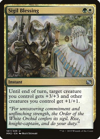 Sigil Blessing Modern Masters 2015 Magic card