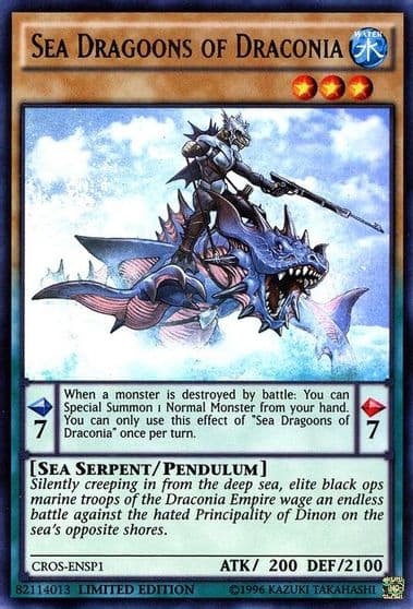 Sea Dragoons of Draconia CROS ENSP1 Crossed Souls Yu-Gi-Oh! card