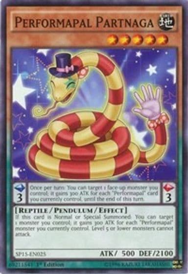 Performapal Partnaga Common Star Pack ARC-V Yu-Gi-Oh! card