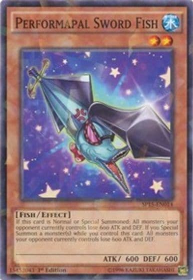 Performapal Sword Fish Shatterfoil Star Pack ARC-V Yu-Gi-Oh! card