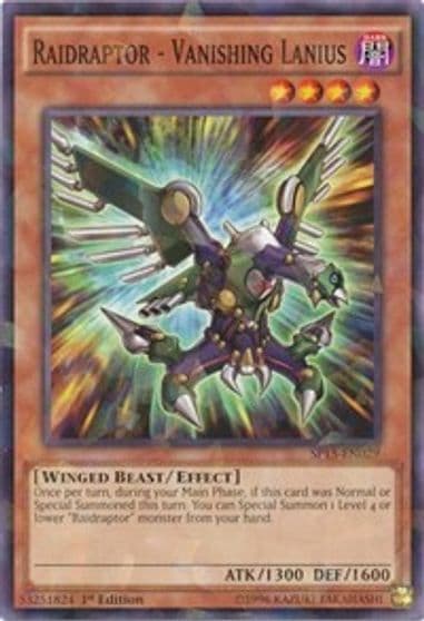 Raidraptor Vanishing Lanius Shatterfoil Star Pack ARC-V Yu-Gi-Oh! card