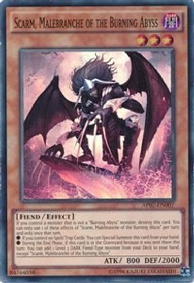 Scarm Malebranche of the Burning Abyss Astral Pack 7 Yu-Gi-Oh! card