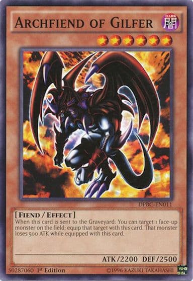 Archfiend of Gilfer Duelist Pack: Battle City Yu-Gi-Oh! card
