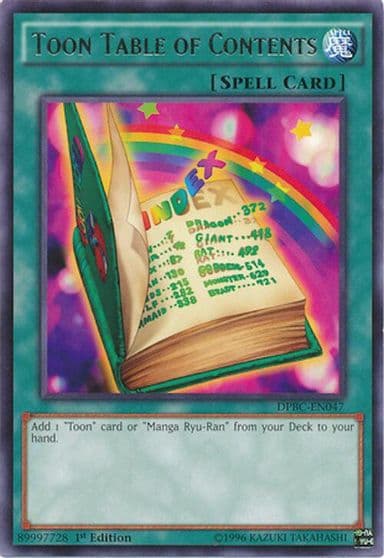 Toon Table of Contents Duelist Pack: Battle City Yu-Gi-Oh! card