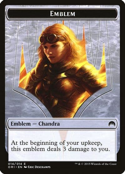 Emblem Chandra Roaring Flame Magic Origins Magic card