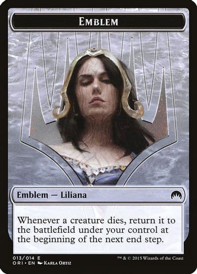 Emblem Liliana Defiant Necromancer Magic Origins Magic card