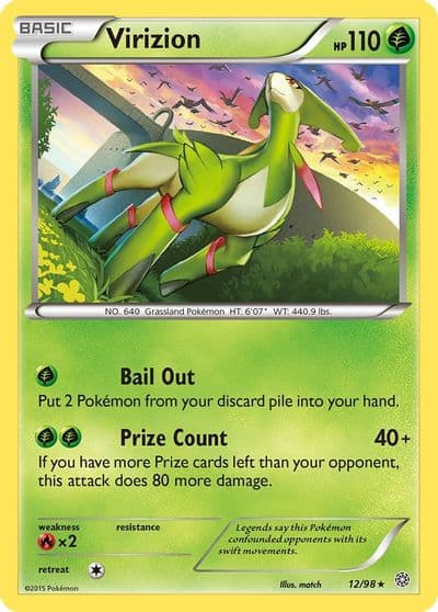 Virizion XY - Ancient Origins Pokemon card